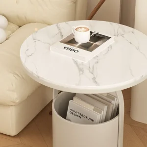 Bàn trà Thấp Bàn Cao Cấp Tròn Acrylic Phòng Khách Nhà Thiết Kế Bắc Âu Cao Cấp Ban Công Tay Cầm Bàn Muebles Nội Thất Hậu Hiện Đại - Hình 4