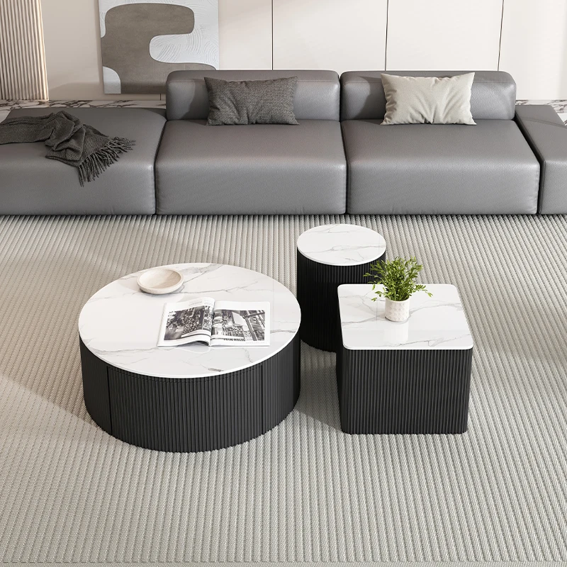 Bàn trà Thiết Kế Hiện Đại Bàn Cà Phê Tầng Đen Trung Tâm Bàn Cà Phê Tròn Bắc Âu Mesa De Centro De Sala Nội Thất Phòng Khách - Hình 3 Bàn trà Thiết Kế Hiện Đại Bàn Cà Phê Tầng Đen Trung Tâm Bàn Cà Phê Tròn Bắc Âu Mesa De Centro De Sala Nội Thất Phòng Khách - Hình 3