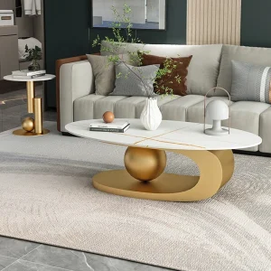 Bàn trà Thiết Kế Trắng Bàn Tối Giản Ngộ nghĩnh Gọn Gàng Vanity Trang Điểm Bàn Bắc Âu Meas De Centro Para Sala Nội Thất Gia Đình - Hình 4