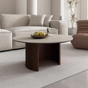 Bàn trà Tối giản Đá Cẩm Thạch Bàn Cà Phê Bằng Gỗ Hiện Đại Ghế Sofa Bên Bàn Ăn Bộ Phòng Ngủ Hiện Đại Bàn Basse Nội Thất Phòng Khách - Hình 3