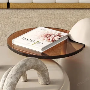 Bàn trà Trang điểm Bắc Âu Bàn Cà Phê Tròn Salon Nhỏ Thiết Kế Bàn Sofa Bên Khán Đài Tivi Mesa Phụ Trợ Phòng Chờ Suites Đồ Nội Thất - Hình 4