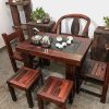 Bàn trà trọn bộ gỗ tàu bàn ghế Bàn trà gỗ nguyên khối văn phòng 1 bộ ban công gỗ keo đơn giản