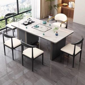 Bàn trà Trung Quốc mặt đá kiểu mới hiện đại sang trọng cho văn phòng công ty và gia đình tiếp khách - Hình 3