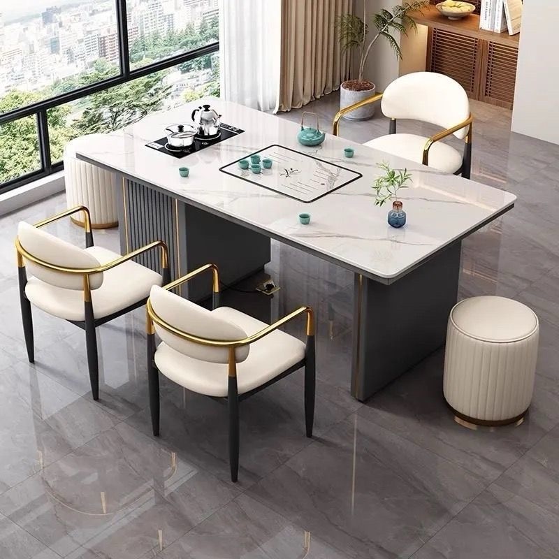 Bàn trà Trung Quốc mặt đá kiểu mới hiện đại sang trọng cho văn phòng công ty và gia đình tiếp khách - Hình 4 Bàn trà Trung Quốc mặt đá kiểu mới hiện đại sang trọng cho văn phòng công ty và gia đình tiếp khách - Hình 4