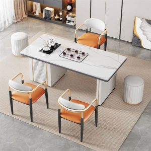 Bàn trà Trung Quốc mặt đá kiểu mới hiện đại sang trọng cho văn phòng công ty và gia đình tiếp khách - Hình 5