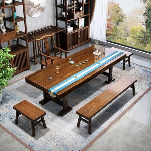 Bàn trà Trung Quốc mới Bàn trà Bàn trà gỗ lớn bảng Bàn trà và ghế văn phòng hộ gia đình kung fu Bàn trà một bộ