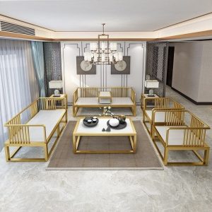 Bàn trà Trung Quốc mới phong cách Bàn trà sofa bàn cà phê Bàn trà và ghế bộ phòng khách kinh doanh giải trí văn phòng tiếp nhận sofa - Hình 2