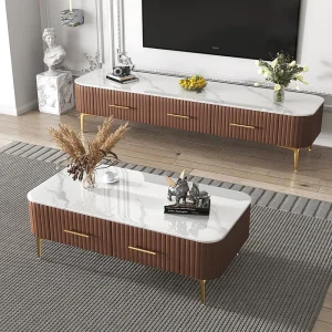 Bàn trà Truyền Thống Bàn Cà Phê Gỗ Sang Trọng Trang Điểm Bàn Phòng Khách Tivi Tầng Di Động Muebles De La Sala Bàn Ăn Sáng