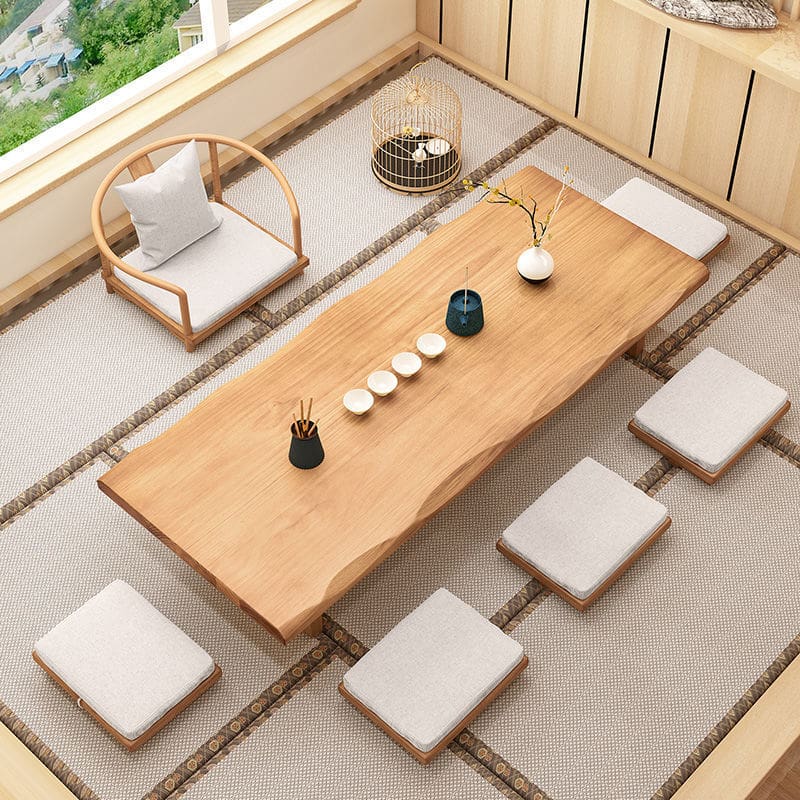 Bàn trà và ghế kiểu Nhật Bàn cà phê trải chiếu tatami bằng gỗ nguyên khối Bàn trà ngồi kiểu Trung Quốc mới Bàn trà dải dài bàn thấp bàn cửa sổ bay Bàn Kang - Hình 4 Bàn trà và ghế kiểu Nhật Bàn cà phê trải chiếu tatami bằng gỗ nguyên khối Bàn trà ngồi kiểu Trung Quốc mới Bàn trà dải dài bàn thấp bàn cửa sổ bay Bàn Kang - Hình 4