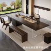 Bàn trà Wabi sabi gió gỗ đặc ván lớn Bàn trà phòng khách hộ gia đình Bàn trà kung fu Bàn trà văn phòng tiếp khách Bàn trà