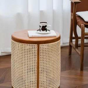 Bàn trà Wabi Sabi gỗ chắc chắn – Phong cách tối giản, thích hợp cho sofa, ban công, phòng ngủ