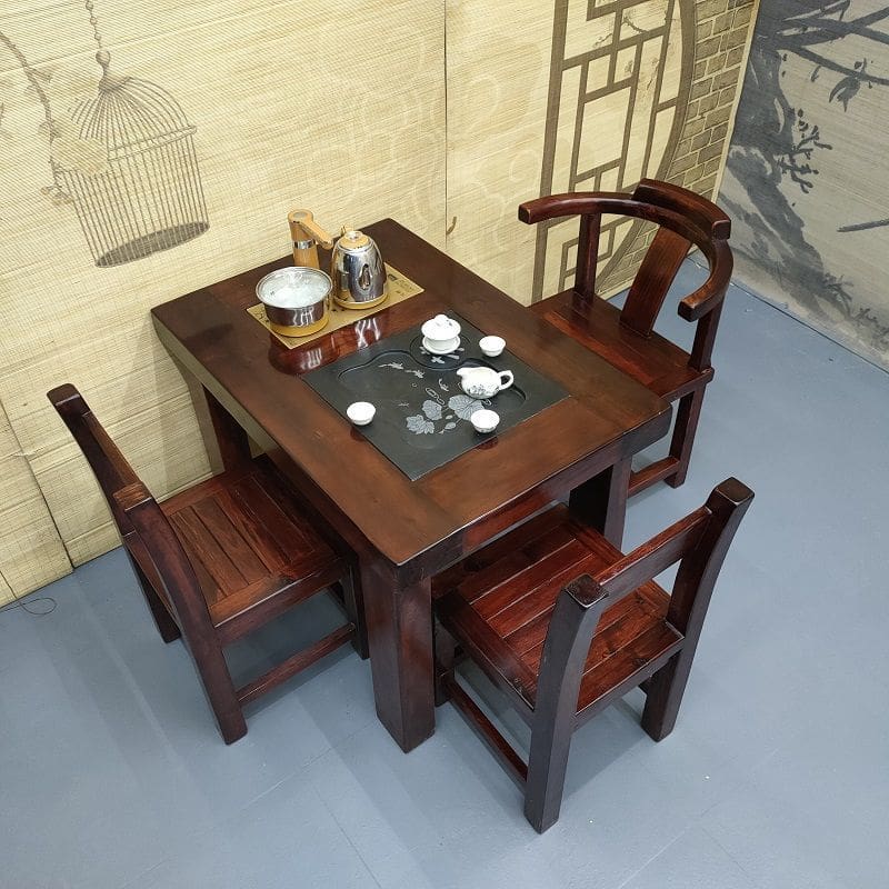Bàn trà xưa Bàn trà gỗ nguyên bộ tàu xưa ghế gỗ ban công nhỏ Bàn trà nghệ thuật nhà phòng khách Bàn trà kung fu - Hình 2 Bàn trà xưa Bàn trà gỗ nguyên bộ tàu xưa ghế gỗ ban công nhỏ Bàn trà nghệ thuật nhà phòng khách Bàn trà kung fu - Hình 2
