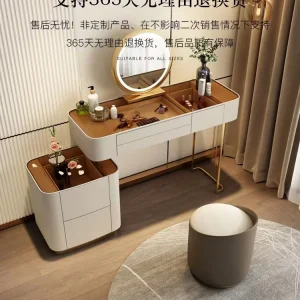 Bàn trang điểm 2022 Thiết Kế Mới Nhất Kính Cường Lực Gỗ Chắc Chắn Có Thể Thu Vào Bàn Trang Điểm Tủ Đá Tia Contertop