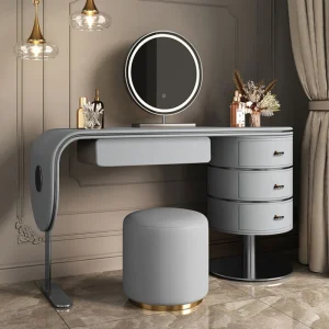 Bàn Trang Điểm Bàn Thiết Bị Xám Đêm Đứng Đựng Đồ Trang Điểm Di Động Origanizer Thu Nhỏ Tủ Đẹp Tocador Nữ Nội Thất