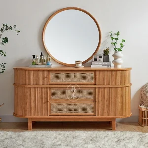 Bàn trang điểm bằng mây tre đan kiểu Nhật - Hình 2