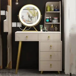 Bàn trang điểm Charm Gỗ Bàn Trang Điểm cho nữ Trang Điểm Phòng Ngủ Hiện Đại Ngăn Kéo Bàn Trang Điểm Châu Âu Dịch Vụ Gương Penteadeira Nội Thất Gia Đình - Hình 4