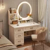 Bàn trang điểm Charm Trắng Bàn Trang Điểm Gương Ghế Vanitys Thoải Mái Tủ Quần Áo Bằng Gỗ Ngực Ngăn Kéo Penteadeira Phụ Kiện Trang Trí
