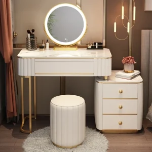 Bàn trang điểm Châu Âu Cao Cấp Bàn Trang Điểm Bé Gái Ngăn Kéo Trang Điểm Phòng Ngủ Hiện Đại Bàn Trang Điểm Cổ Điển Bảo Quản Coiffeuse De Chambre Đồ Nội Thất - Hình 2