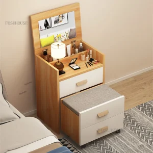 Bàn trang điểm Châu Âu Đầm Phòng Ngủ Bàn Trang Điểm Có Thể Gập Lại Tủ Bảo Quản Đầm Ốp Bàn Trang Điểm Bàn Trang Điểm TG Bh