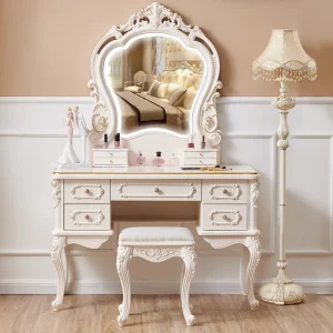 Bàn trang điểm Châu Âu Đơn Giản Bàn Trang Điểm Nữ Giá Rẻ Phòng Tắm Phòng Ngủ Bàn Trang Điểm Trang Điểm Ngăn Kéo Tavolo Da Trucco Bàn Phụ Kiện