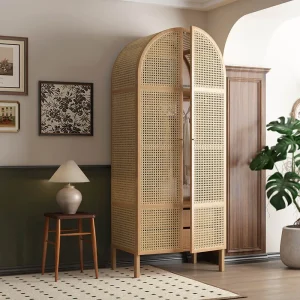 Bàn trang điểm Châu Âu Đơn Giản Tủ Quần Áo Tre Tủ Di Động Cao Cấp Tủ Phòng Ngủ Nhà Tổ Chức Armario De Ropa Nội Thất Gia Đình - Hình 2