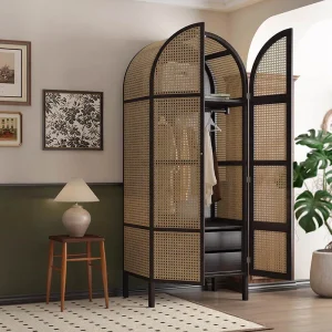 Bàn trang điểm Châu Âu Đơn Giản Tủ Quần Áo Tre Tủ Di Động Cao Cấp Tủ Phòng Ngủ Nhà Tổ Chức Armario De Ropa Nội Thất Gia Đình