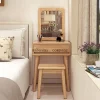 Bàn trang điểm Châu Âu Gỗ Chắc Chắn Bàn Trang Điểm Trực Tuyến Người Nổi Tiếng Phòng Ngủ Nhỏ Bàn Trang Điểm Đầu Giường Tối Giản Hiện Đại Bàn Trang Điểm Mini