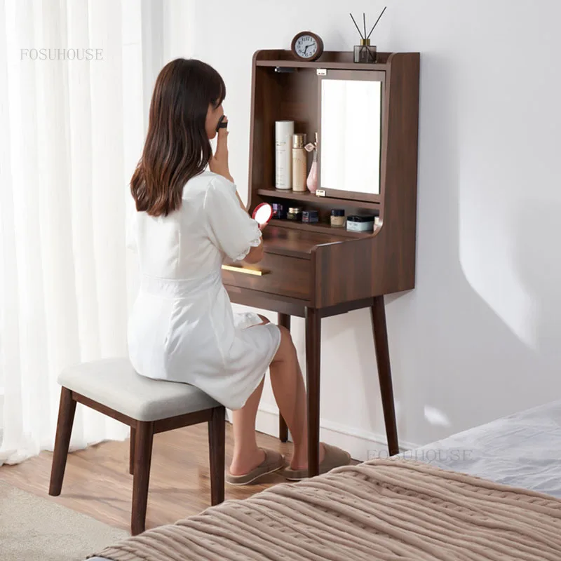 Bàn trang điểm Châu Âu Gỗ Chắc Chắn Tủ Retro Đèn Nội Thất Phòng Ngủ Cao Cấp phòng Nhỏ Bàn Trang Điểm Mini Tối Giản Hiện Đại Tủ - Hình 4 Bàn trang điểm Châu Âu Gỗ Chắc Chắn Tủ Retro Đèn Nội Thất Phòng Ngủ Cao Cấp phòng Nhỏ Bàn Trang Điểm Mini Tối Giản Hiện Đại Tủ - Hình 4