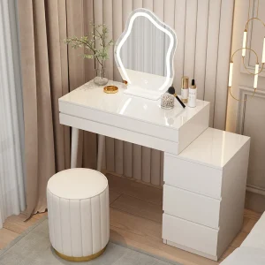 Bàn trang điểm Châu Âu Hiện Đại Bàn Trang Điểm Trang Điểm Đầu Giường Sang Trọng Bàn Trang Điểm Cabinettavolino Da Trucco Nội Thất Phòng Ngủ WZ50VT - Hình 4