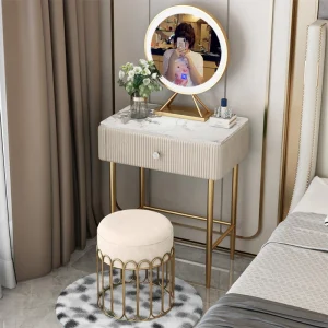 Bàn trang điểm Châu Âu phòng Khách Sạn Ngăn Kéo Tủ Tối Giản Biệt Thự KItaly Túc Xá Tủ Bảo Quản Phòng Ngủ Cloakroom Bàn Trang Điểm Có Gương H - Hình 3