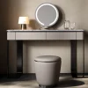 Bàn trang điểm Châu Âu Sang Trọng Bàn Trang Điểm Phòng Ngủ Tối Giản Trang Điểm Hiện Đại Vanity Bàn Tủ Gương Tavolo Da Trucco Nội Thất Gia Đình WZ50VT