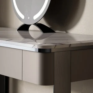 Bàn trang điểm Châu Âu Sang Trọng Bàn Trang Điểm Phòng Ngủ Tối Giản Trang Điểm Hiện Đại Vanity Bàn Tủ Gương Tavolo Da Trucco Nội Thất Gia Đình WZ50VT - Hình 4