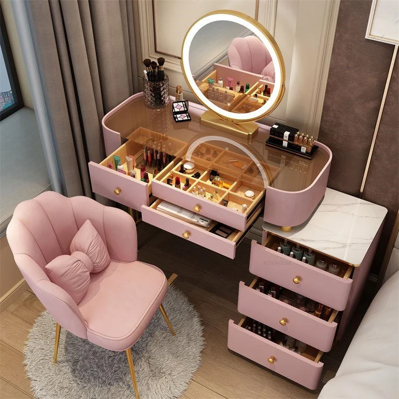 Bàn trang điểm Châu Âu Tủ Kính Hiện Đại Nội Thất Phòng Ngủ Nhẹ Sang Trọng Bàn Trang Điểm Có Gương Nhà Vanity Bàn Trang Điểm Tủ Bảo Quản Bàn trang điểm Châu Âu Tủ Kính Hiện Đại Nội Thất Phòng Ngủ Nhẹ Sang Trọng Bàn Trang Điểm Có Gương Nhà Vanity Bàn Trang Điểm Tủ Bảo Quản