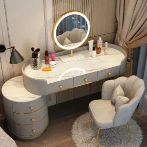 Bàn trang điểm Chiếu Sáng Bàn Trang Điểm Cao Cấp Châu Âu Phụ Kiện Vanity Bàn Trang Điểm Bàn Trang Điểm Penteadeira De Maquiagem Nội Thất Gia Đình - Hình 2
