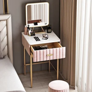 Bàn trang điểm cho nữ Hiện Đại Bàn Trang Điểm Châu Âu Thanh Thiếu Niên Trang Điểm Bàn Trang Điểm Di Động Người Tổ Chức Penteadeiras De Maquiagem Đồ Nội Thất - Hình 3