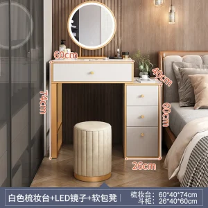 Bàn trang điểm cho nữ Ngăn Kéo Bàn Trang Điểm Hộp Đựng Gương Trang Điểm Bàn Trang Điểm Sang Trọng Để Bàn Nhỏ Penteadeira Nội Thất Gia Đình - Hình 4