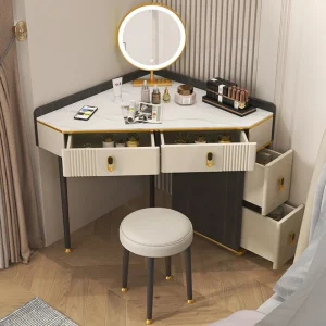 Bàn trang điểm Đa Năng Công Chúa Bàn Trang Điểm Nước Hoa Đứng Có Thể Điều Chỉnh Tự Nhiên Bàn Trang Điểm Vanity Thiết Kế Coiffeuse Trang Trí Nhà Cửa - Hình 2
