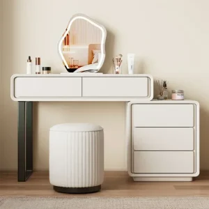 Bàn trang điểm Đầu Giường Bàn Trang Điểm Phòng Ngủ Gương Nhỏ Đèn Bàn Trang Điểm Vanity Penteadeira Infantil Menina Nội Thất Phòng Ngủ