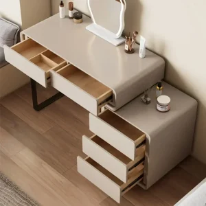 Bàn trang điểm Đầu Giường Bàn Trang Điểm Phòng Ngủ Gương Nhỏ Đèn Bàn Trang Điểm Vanity Penteadeira Infantil Menina Nội Thất Phòng Ngủ - Hình 4