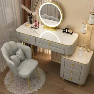Bàn trang điểm Đầu Giường Đựng Mỹ Phẩm Bàn Trang Điểm Di Động Phụ Kiện Cao Cấp Bàn Trang Điểm Ngăn Kéo Coiffeuse De Chambre Bộ Phòng Ngủ Nội Thất - Hình 2