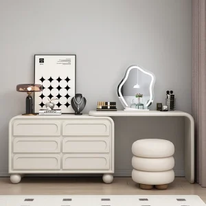 Bàn trang điểm Đèn Gương Bàn Trang Điểm Châu Âu Tay Cầm Bảo Quản Phòng Ngủ Vanity Bàn Tủ Ngăn Kéo Ghế Coiffeuse De Chambre Trang Trí Nhà
