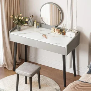 Bàn trang điểm Đèn Led Gương Sơn Mài Bàn Trang Điểm Ngăn Kéo Chiếu Sáng Bàn Trang Điểm Trang Điểm Phòng Khách Tủ Kaptafel Nội Thất Gia Đình
