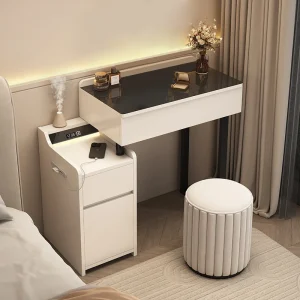 Bàn trang điểm Desings Hiện Đại Bàn Trang Điểm Phòng Ngủ Cao Cấp Mini Bên Bàn Trang Điểm Trắng Penteadeiras De Maquiagem Nội Thất Salon - Hình 3