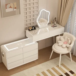Bàn trang điểm Dụng cụ tổ chức Gỗ Tủ Khách sạn Bàn làm việc Điện thoại di động Dụng cụ tổ chức Tủ Tủ Gương Trang điểm Meubles De Chambre Bộ phòng ngủ