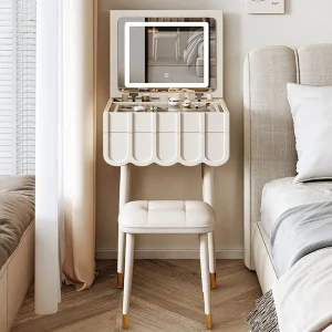 Bàn trang điểm Flip Top Bàn Trang Điểm Nhỏ Hiện Đại Mini Châu Âu Trắng Đen Gương Ngăn Kéo Tủ Bảo Quản Tocadores Nội Thất Gia Đình