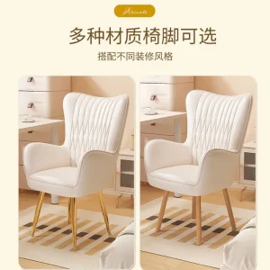 Bàn trang điểm Ghế trang điểm nhẹ nhàng sang trọng dùng tại nhà, ghế ngồi thoải mái và lâu dài cho bé gái, ghế làm móng đơn giản cho phòng ngủ, - Hình 4