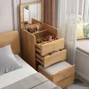Bàn Trang Điểm Gỗ Chắc Chắn Phòng Ngủ Nhỏ Vintage Đơn Giản phòng Nhỏ Mini Lật Đầm Đầu Giường Tủ Bảo Quản Bàn Trang Điểm