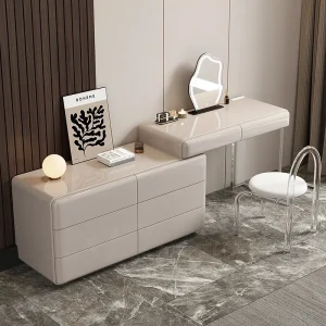Bàn trang điểm Gương Đầu Giường Bàn Trang Điểm Trang Điểm Mỹ Phẩm Ngăn Kéo Salon Bàn Trang Điểm Ghế Tay Cầm Comodas Con Cajones Nội Thất Phòng Ngủ - Hình 4