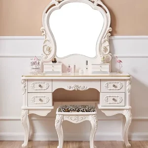Bàn trang điểm Gương Đèn Bàn Trang Điểm Hiện Đại Tối Giản Nam Trắng Để Bàn Bàn Trang Điểm Phòng Khách Di Động Penteadeiras De Maquiagem Funiture - Hình 2