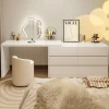 Bàn trang điểm Gương Đèn Led Bàn Trang Điểm Ngăn Kéo Nữ Ghế Trang Điểm Bàn Trang Điểm Phòng Ngủ Trắng Comodas Con Cajones Barbie Đồ Nội Thất